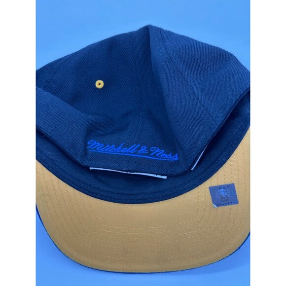 Golden State Warriors Mitchell & Ness Fitted Cap Size 7 Black Blue Gold NBA READ - Picture 4 of 6